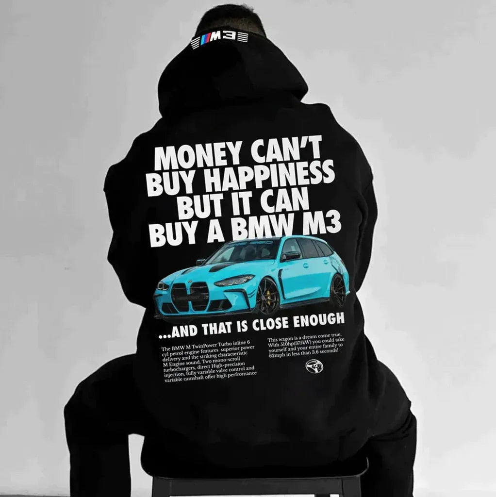 Zevran | Oversize-Rennsport-Hoodie für Herren – Streetwear-Stil, Grafikprint, lässige Passform