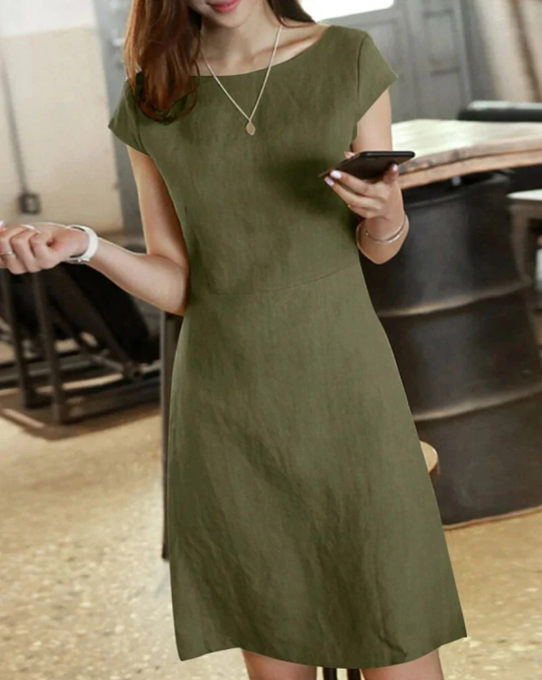 Feya | Elegante lichte dames zomer maxi jurk – Zwierige lange jurk