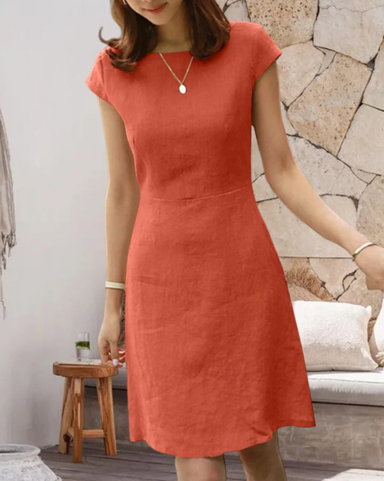 Feya | Elegante lichte dames zomer maxi jurk – Zwierige lange jurk