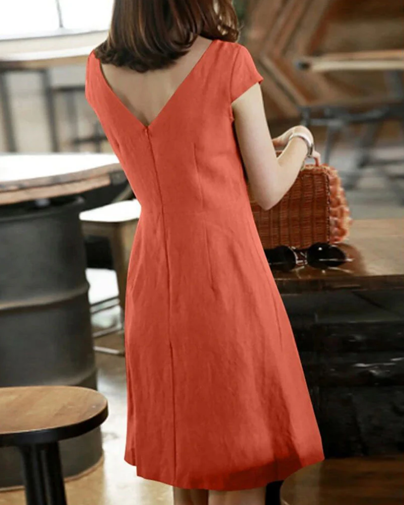 Feya | Elegante lichte dames zomer maxi jurk – Zwierige lange jurk