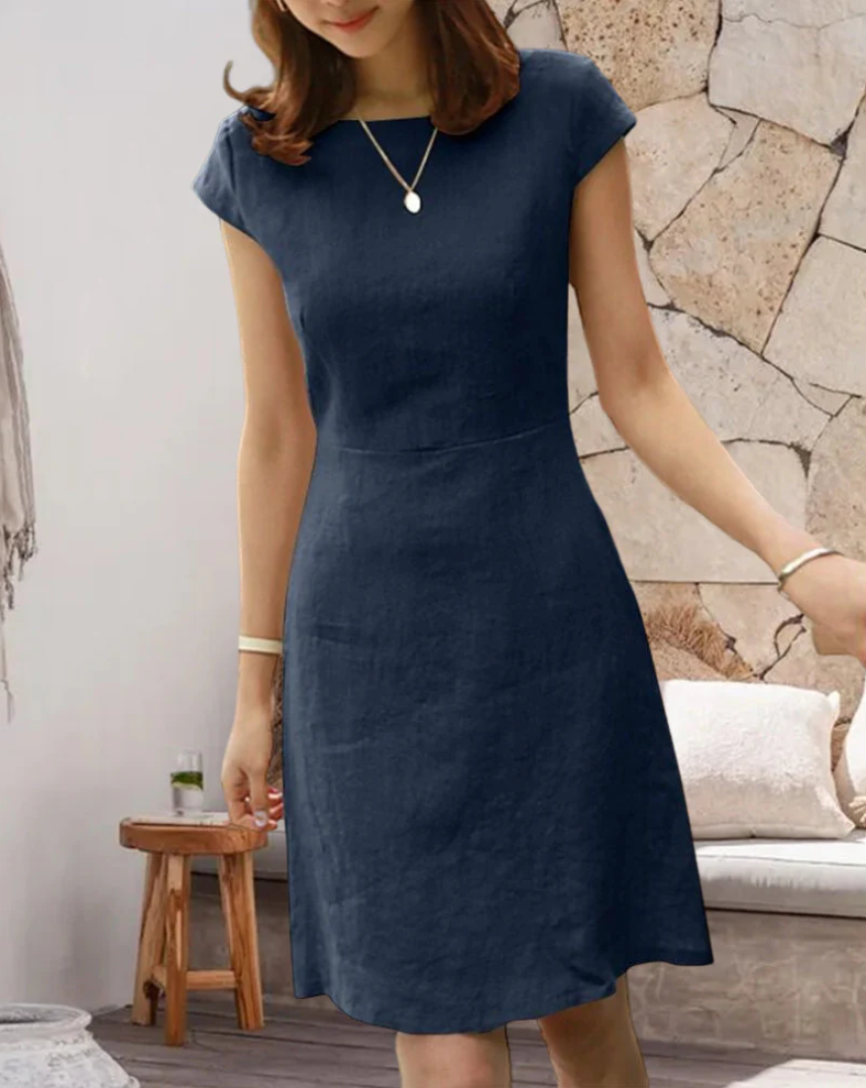 Feya | Elegante lichte dames zomer maxi jurk – Zwierige lange jurk