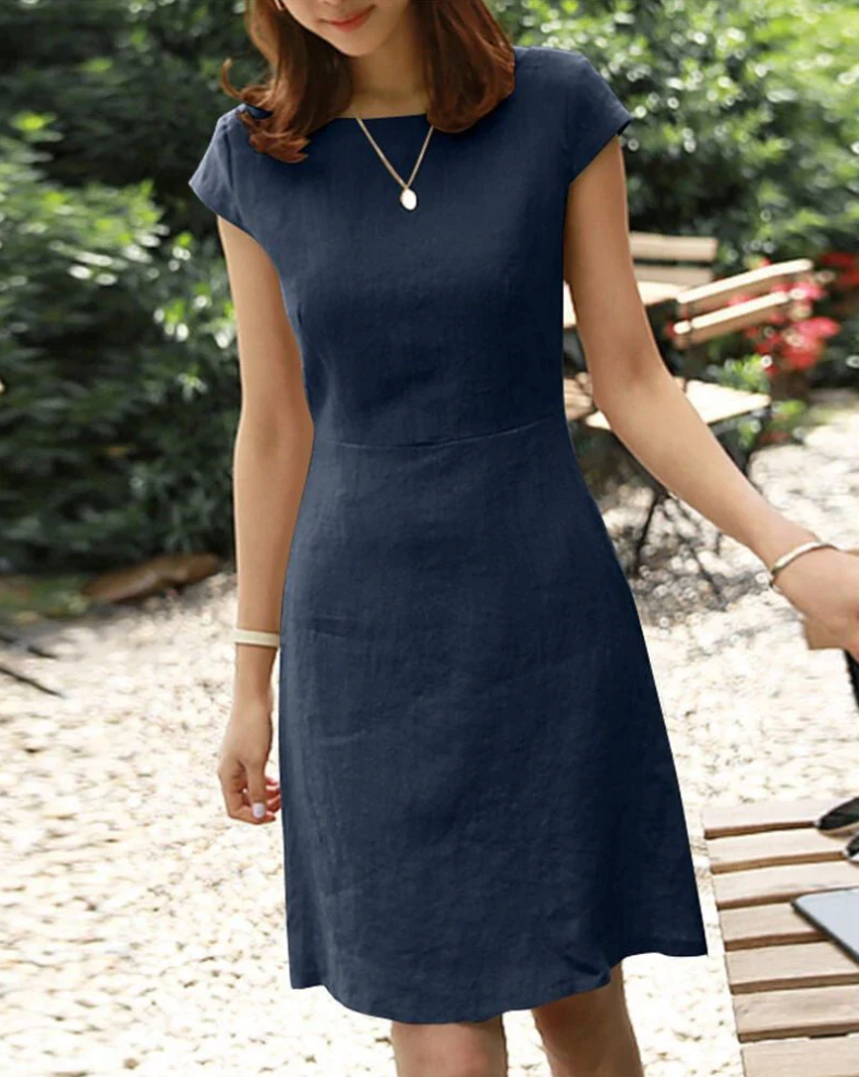 Feya | Elegante lichte dames zomer maxi jurk – Zwierige lange jurk