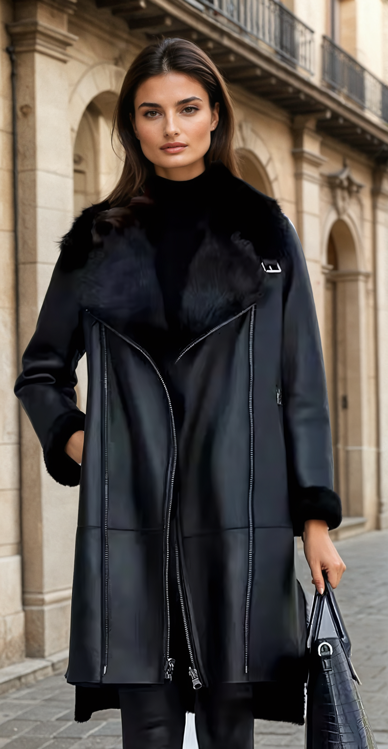 Avalore | Klassische Damen-Lederjacke – Zeitloses Schwarz