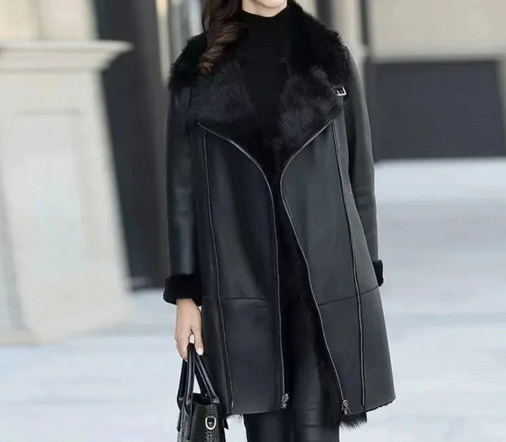 Avalore | Klassische Damen-Lederjacke – Zeitloses Schwarz
