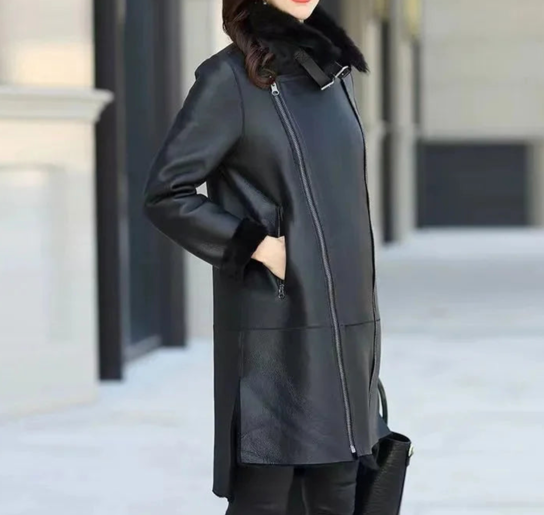 Avalore | Klassische Damen-Lederjacke – Zeitloses Schwarz
