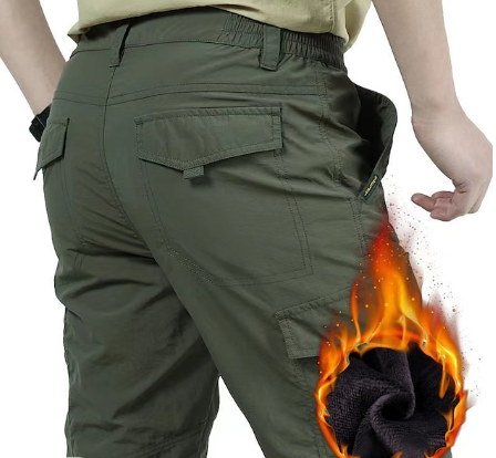 Gorien | Pantalon cargo homme - Doublure polaire d'hiver, déperlant, pantalon décontracté et outdoor