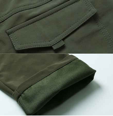 Gorien | Pantalon cargo homme - Doublure polaire d'hiver, déperlant, pantalon décontracté et outdoor