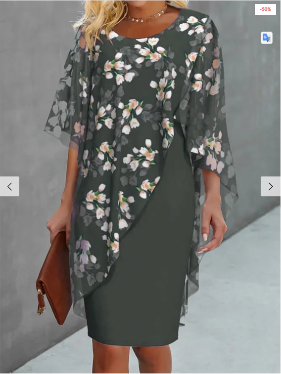 Waya | Dames zomerjurk – bloemen chiffon maxi-jurk met zwierige boho-stijl