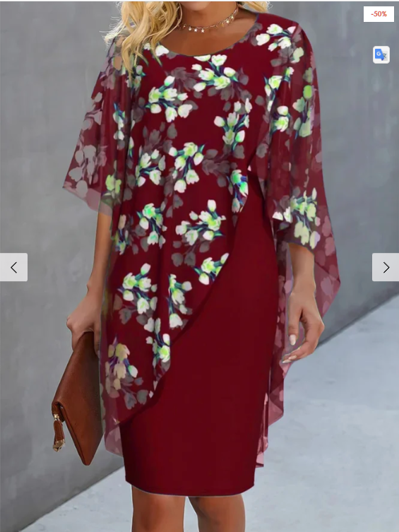Waya | Dames zomerjurk – bloemen chiffon maxi-jurk met zwierige boho-stijl