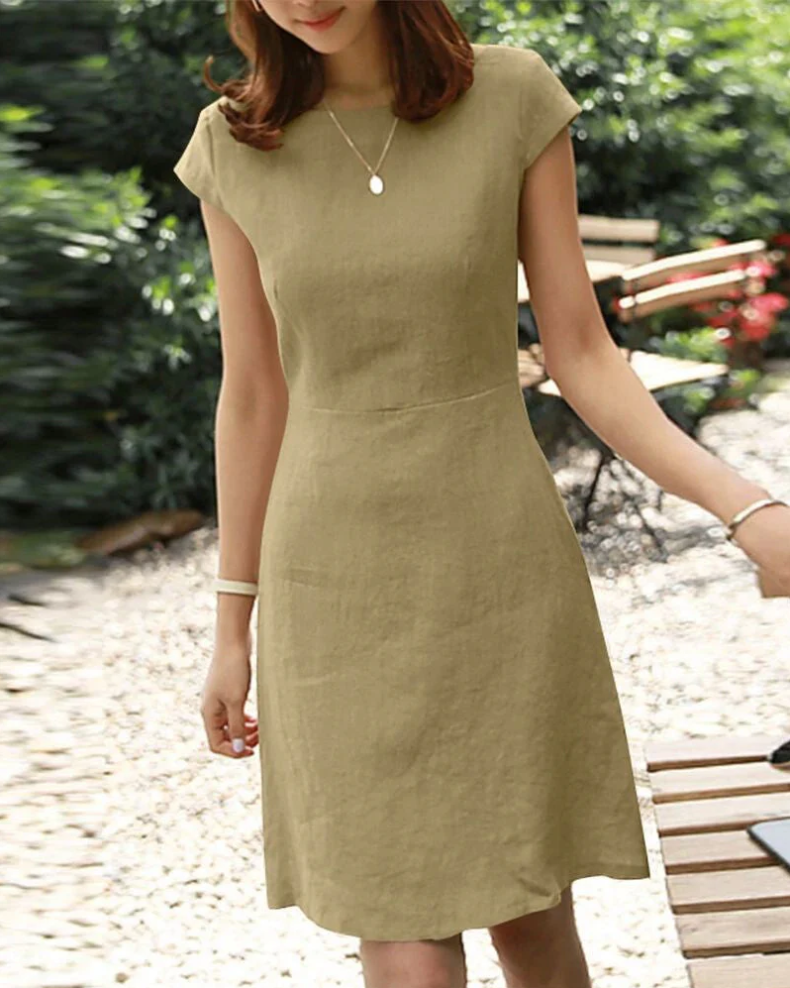 Feya | Elegante lichte dames zomer maxi jurk – Zwierige lange jurk