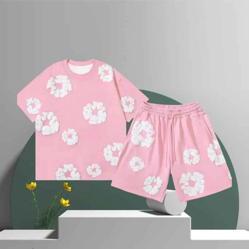 Lysandra | Dames 3D Bloemen Katoenen Shorts Set – Chic Zomer Streetwear Outfit