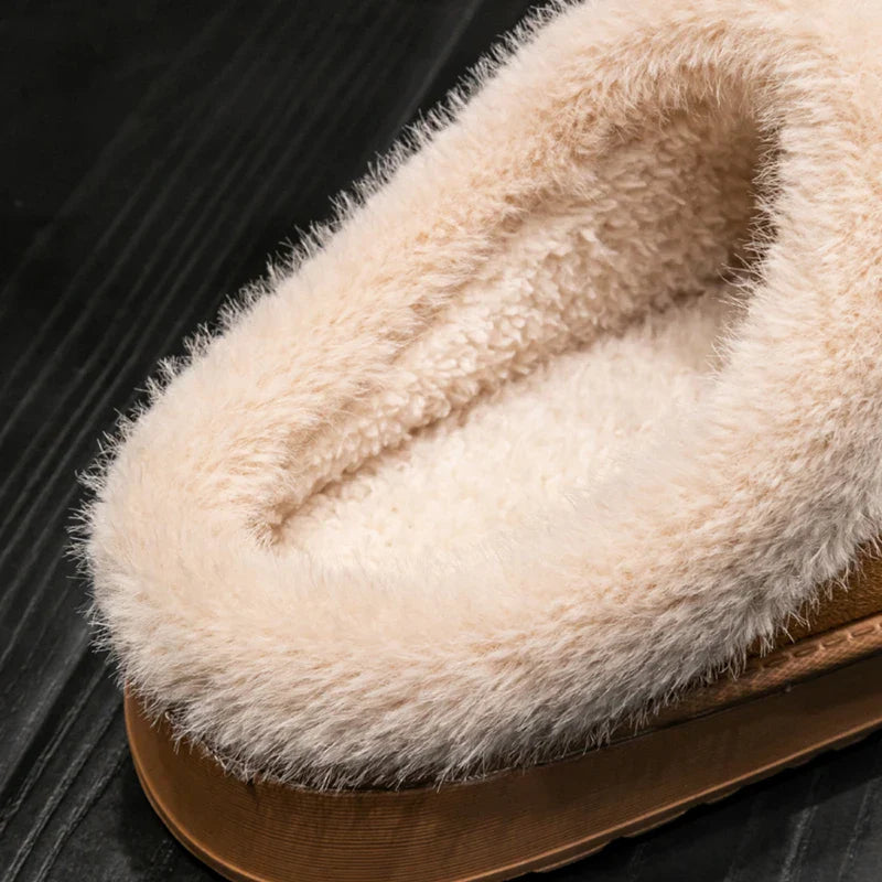 Lorynna | Zachte pluche huisslippers voor dames met comfortabele warme voering en antislipzool