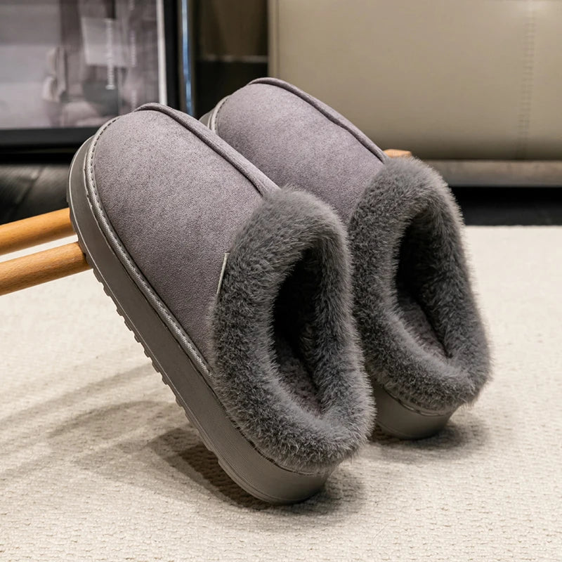 Lorynna | Zachte pluche huisslippers voor dames met comfortabele warme voering en antislipzool