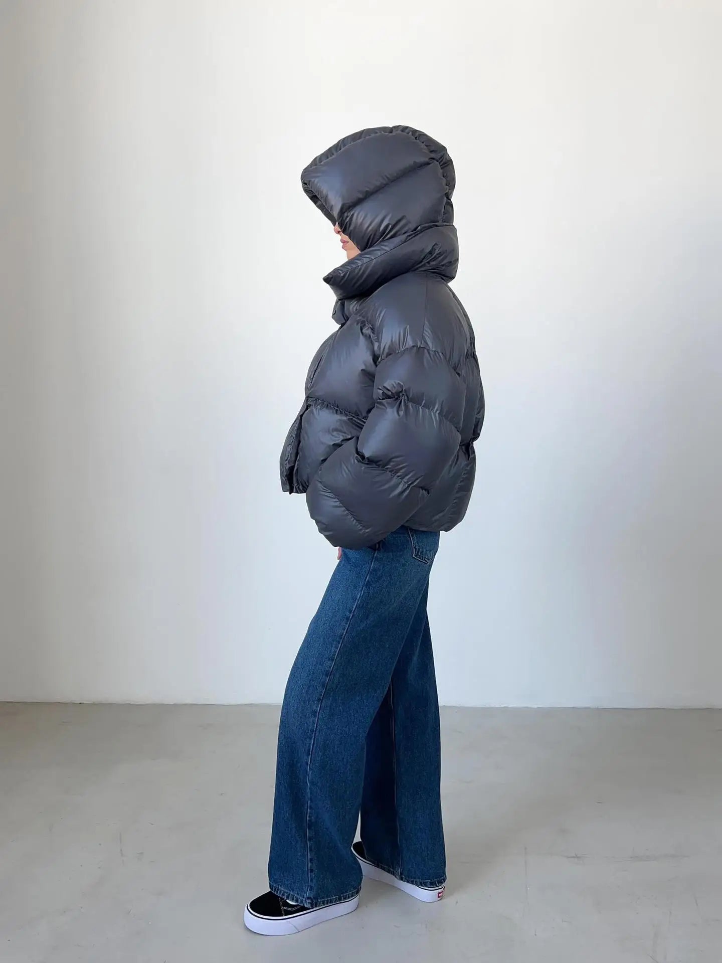 Elvaria | Doudoune épaisse pour femme – Veste d'hiver chaude à fermeture à boutons-pression, style décontracté pour l'extérieur