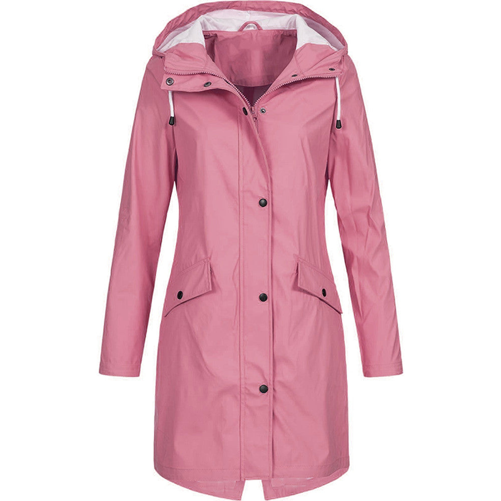 Eefje | Imperméable à capuche, léger, coupe-vent, veste décontractée pour les activités de plein air et les voyages