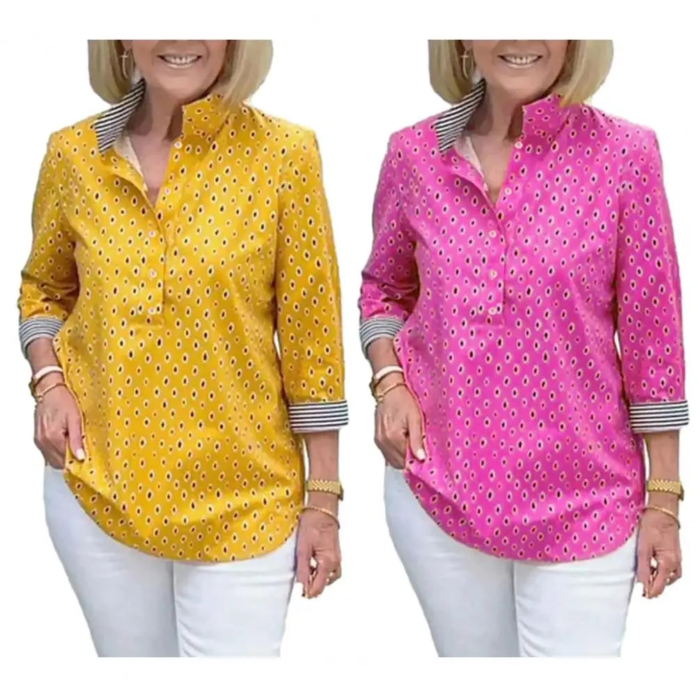 Tansia | Bedrukt casual overhemd voor dames – Losvallende, luchtige zomerblouse