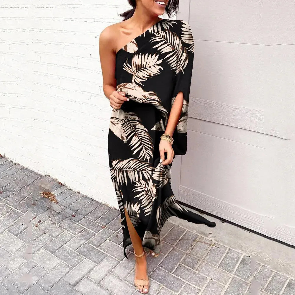 Aisryn | Dames one-shoulder jurk – elegante asymmetrische hals partyjurk