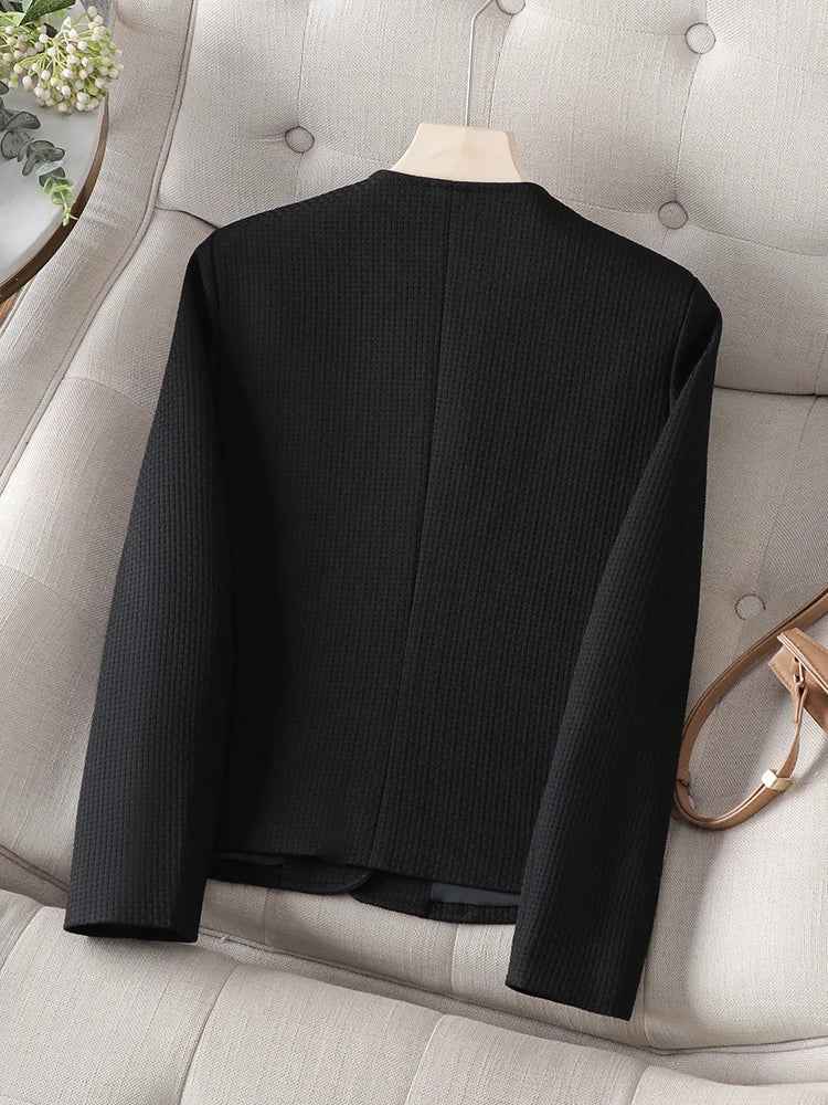 Seleneva | Geruite damesblazer – Chique korte blazer