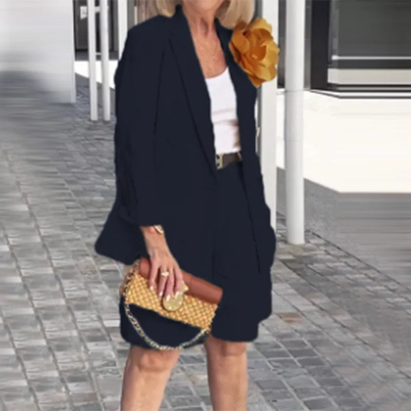 Qirah | 2-delige zakelijke set voor dames – Elegant vest & korte broek