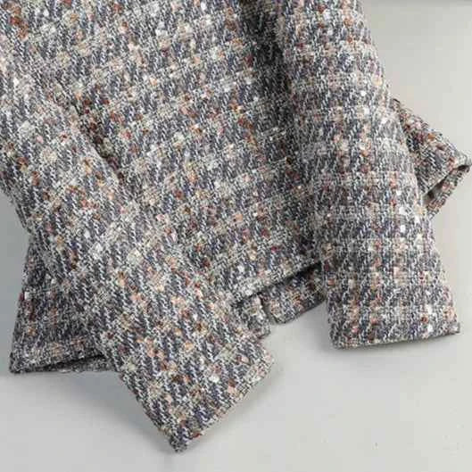 Sireya | Tweedblazer voor dames – parelmoer, één knoop