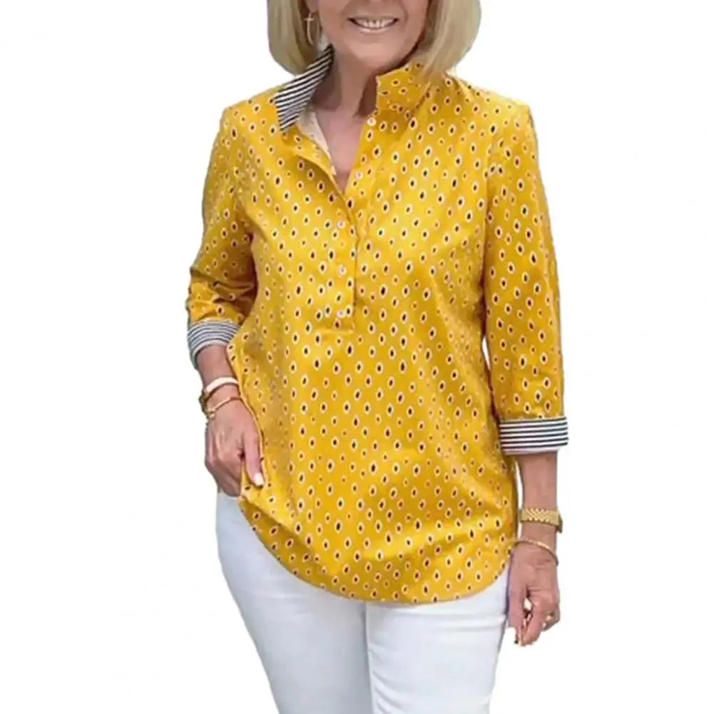 Tansia | Bedrukt casual overhemd voor dames – Losvallende, luchtige zomerblouse