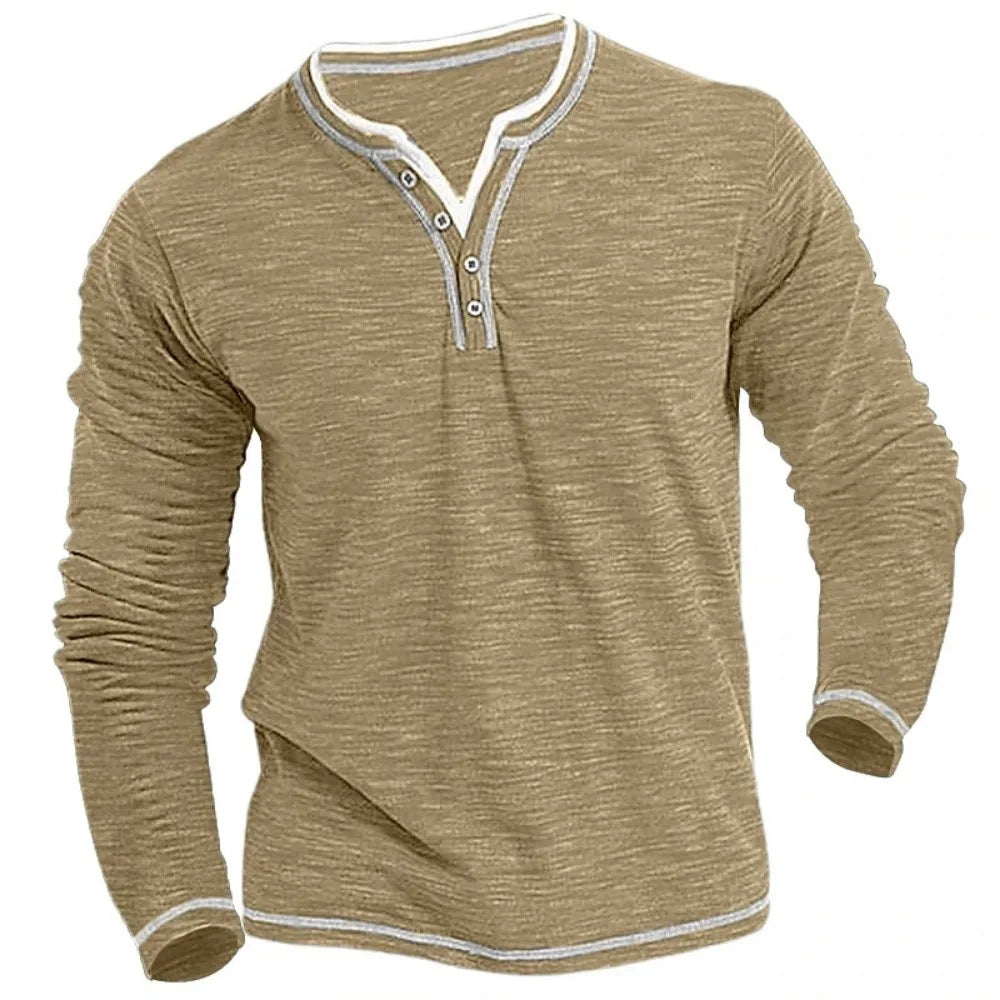 Azren | Herenoverhemd met lange mouwen en knopen, casual slim fit