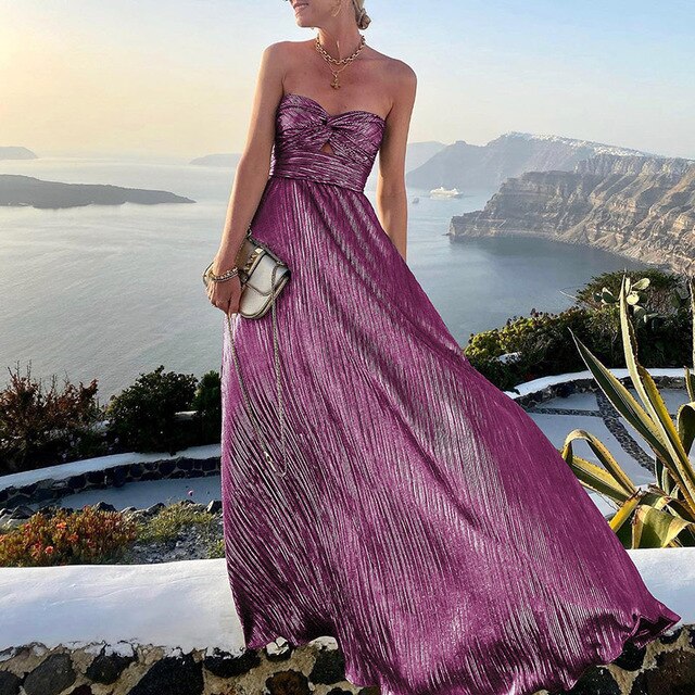 Brynora | Elegante zomerjurk voor dames: chique, soepel vallende midi-jurk