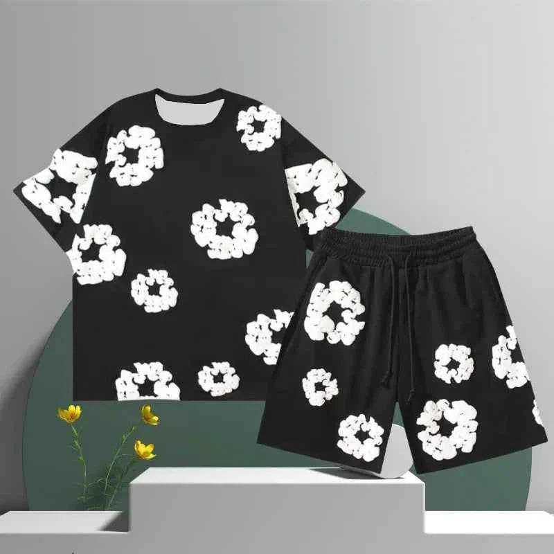 Lysandra | Dames 3D Bloemen Katoenen Shorts Set – Chic Zomer Streetwear Outfit