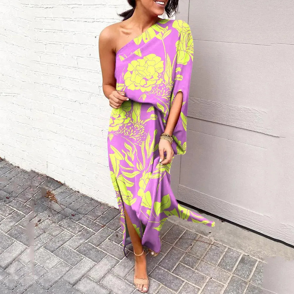 Aisryn | Dames one-shoulder jurk – elegante asymmetrische hals partyjurk