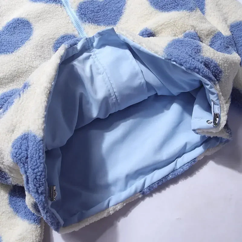 Amariel | Omkeerbaar jasje met hartjesprint voor dames – Comfortabele, lichtgewicht casual bovenkleding