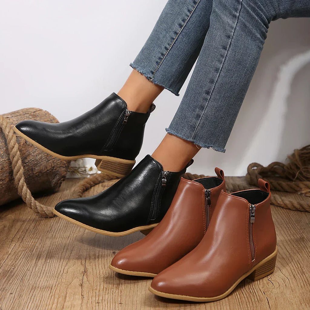 Zoryne | Modieuze enkellaarsjes voor dames – Elegante, comfortabele vrijetijdsschoenen