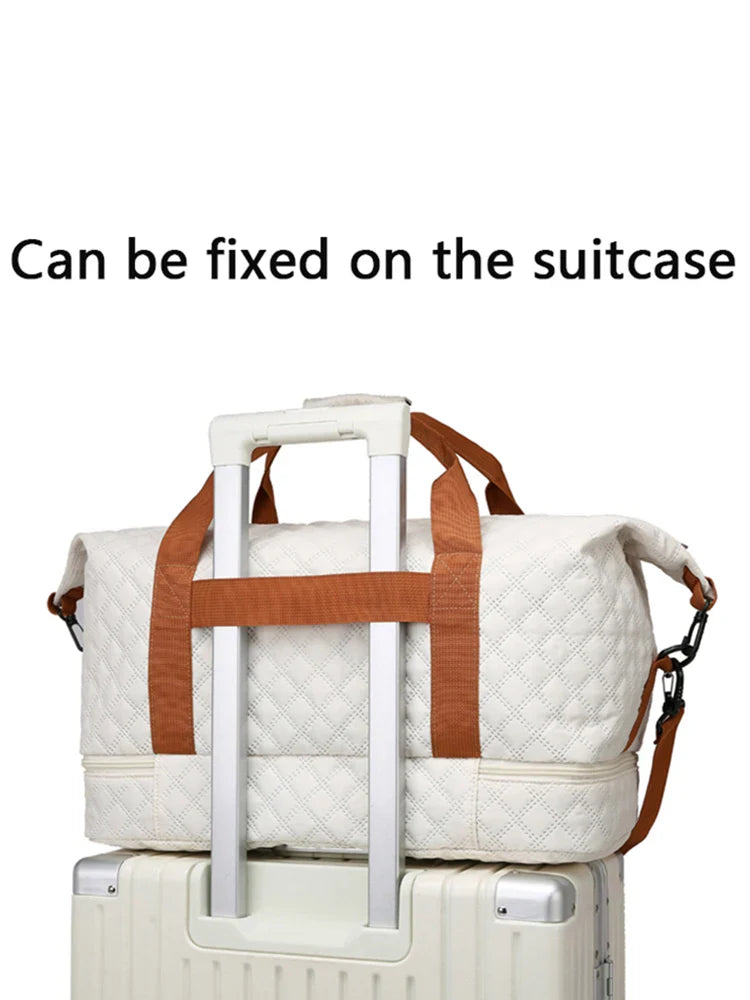 VaultVoyage | Grote reistas met schoenenvak - duurzame nylon weekendtas