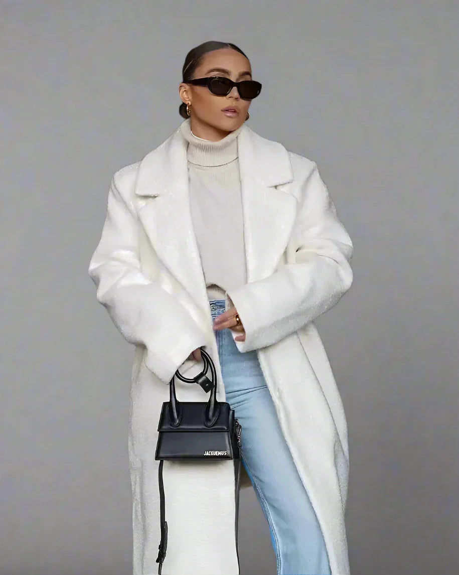 Averin | Manteau long d'hiver pour femme – Manteau chaud et élégant avec poches, idéal pour les occasions décontractées et habillées.