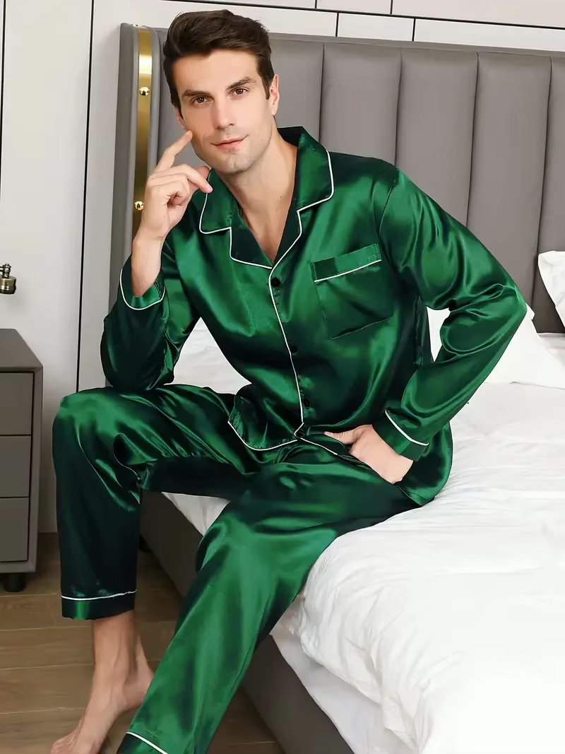 Oryan | Heren Luxe Satijnen Pyjama Set – Zijdezacht