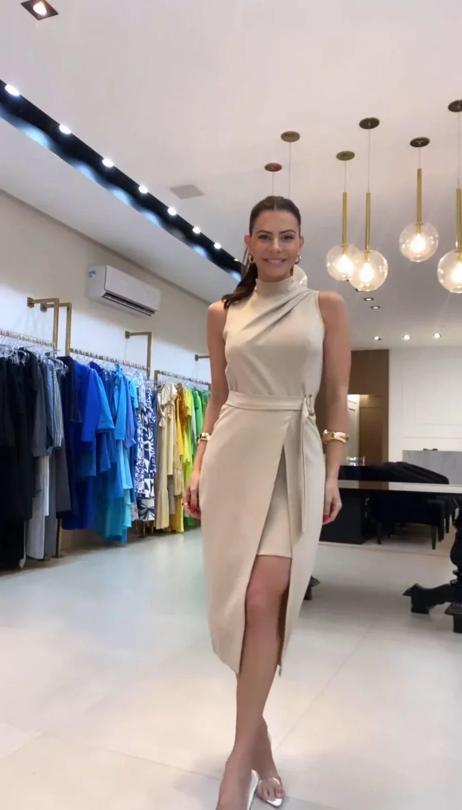 Kaelyne | Elegante Asymmetrische Jurk – Luxe Damesjurk