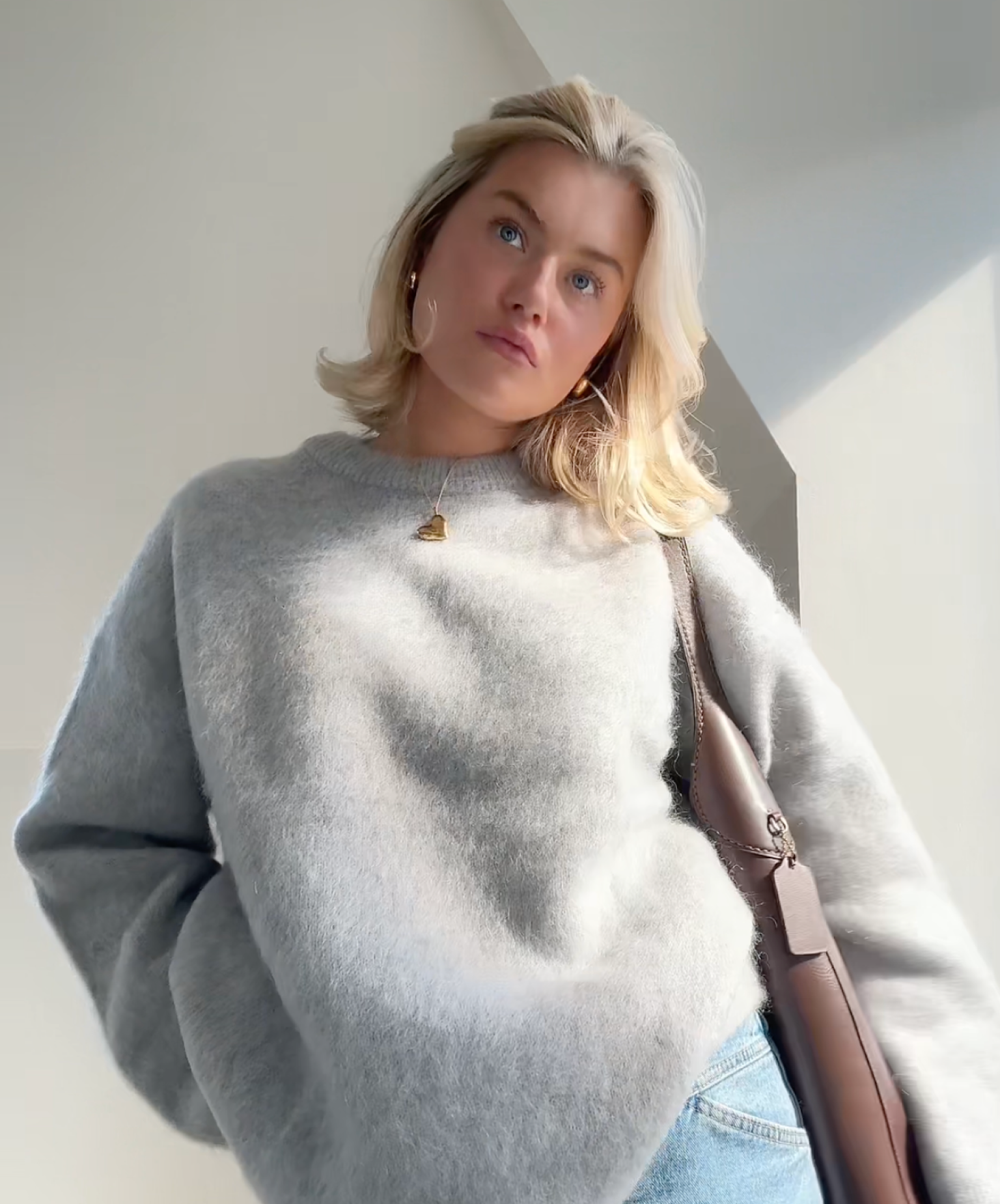 Annemiek | Damen-Mohairpullover – weicher Strickpullover mit Rundhalsausschnitt, warmes und elegantes Oberteil für den Winter