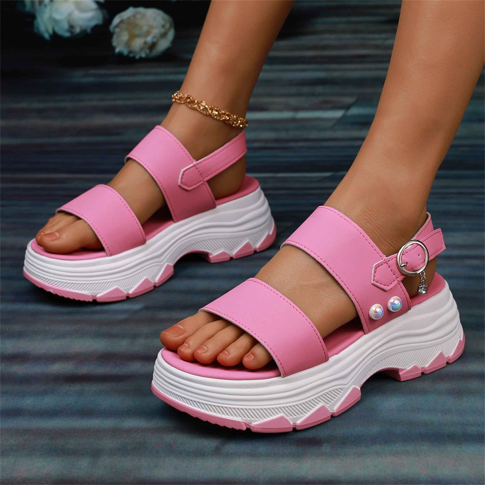 Talira | Dames Actieve Sandalen met Dubbele Band, Gevoerde Schokabsorberende Zool