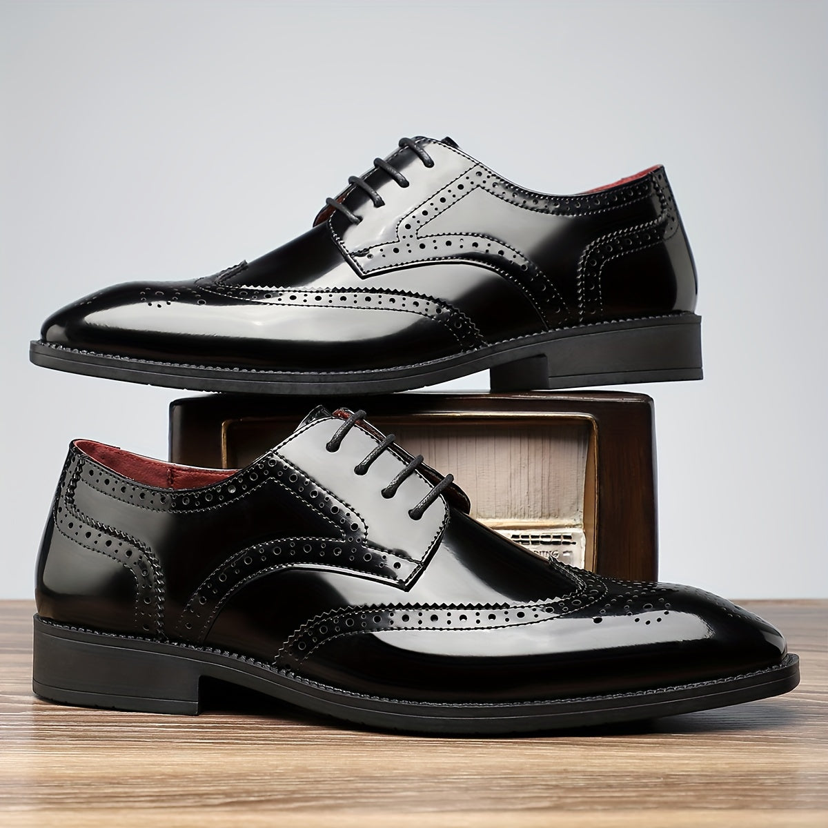 Tonford | Chaussures habillées Oxford vintage bicolores pour homme - bout pointu, brogues formelles en cuir