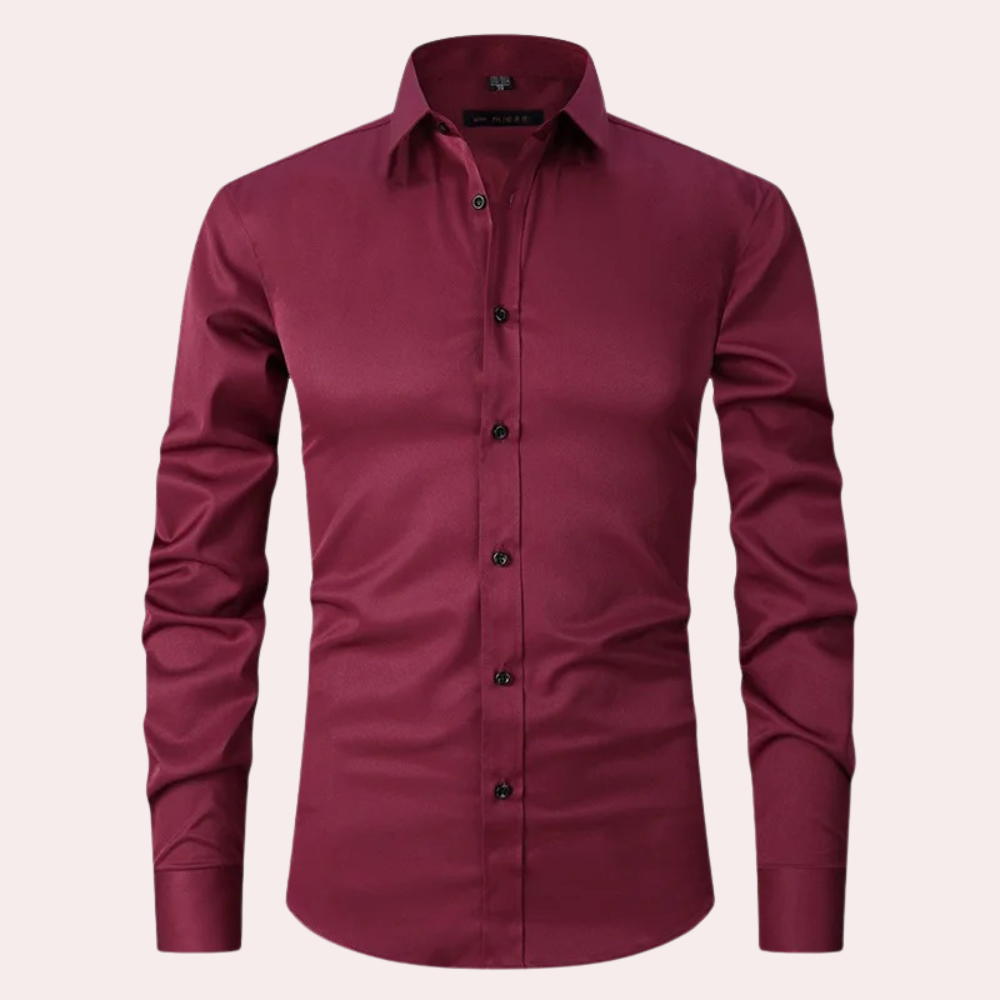 Ottavio | Herren-Langarmhemd mit Stretch-Knopfleiste – Freizeit- und Businesskleidung