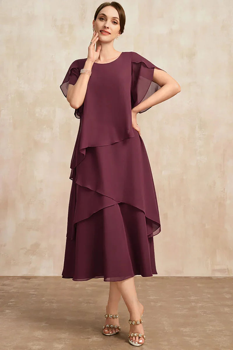 Aviayn | Casual modejurk voor dames – elegante winter midi jurk met lange mouwen
