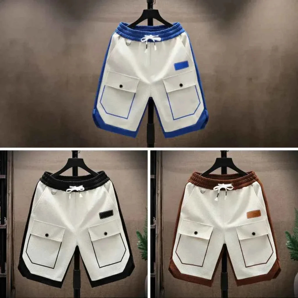Varnel | Heren short met contrasterende biezen – ademende, lichtgewicht sport- en hardloopshort voor de zomer