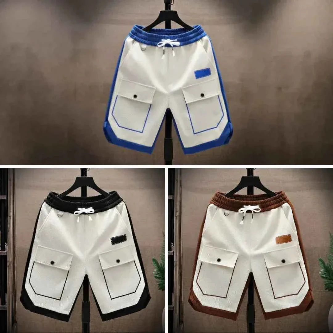 Varnel | Heren short met contrasterende biezen – ademende, lichtgewicht sport- en hardloopshort voor de zomer