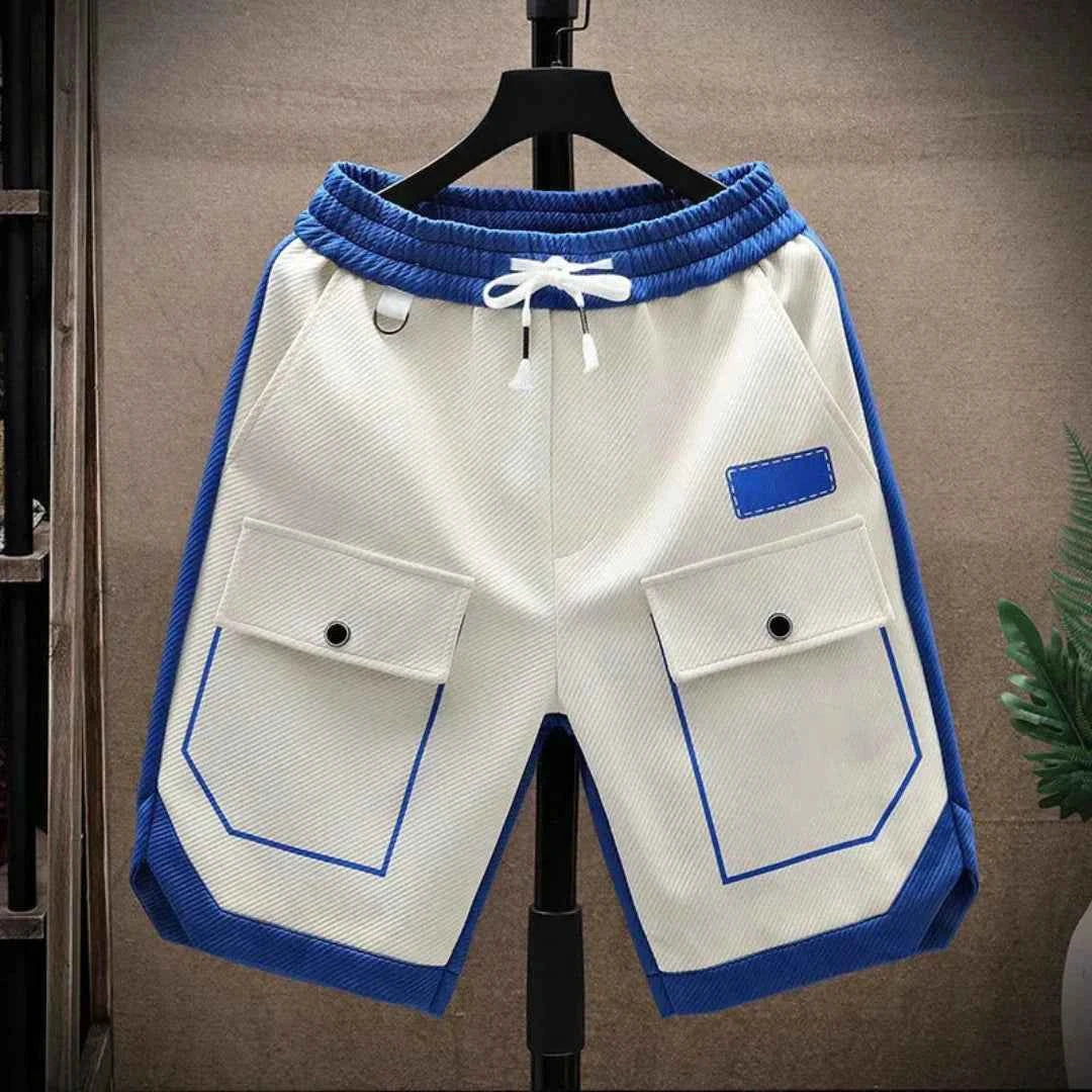 Varnel | Heren short met contrasterende biezen – ademende, lichtgewicht sport- en hardloopshort voor de zomer