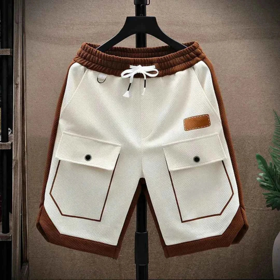 Varnel | Heren short met contrasterende biezen – ademende, lichtgewicht sport- en hardloopshort voor de zomer