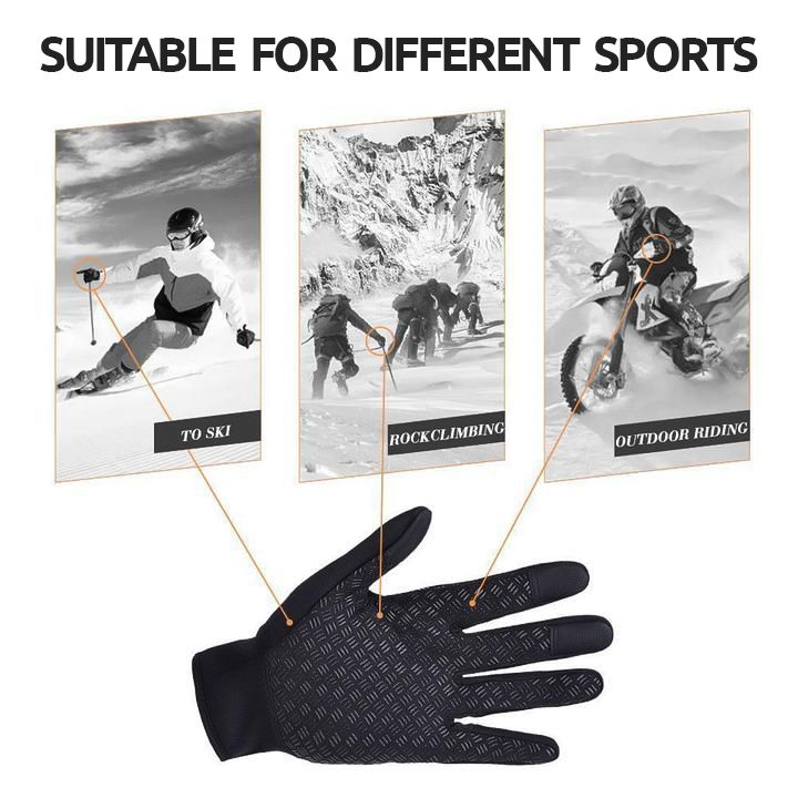 WarmGrip | Gants thermiques d'hiver unisexes – compatibles avec les écrans tactiles, coupe-vent et imperméables