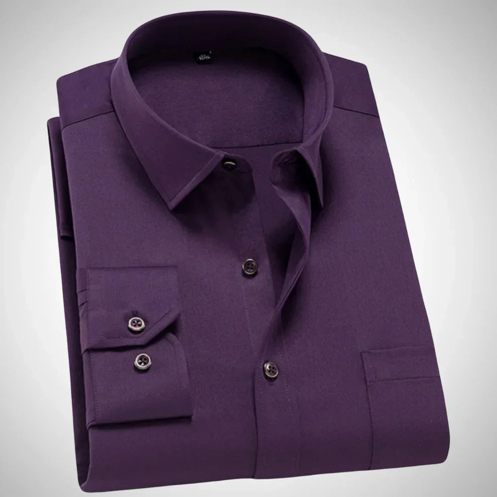 Orlanis | Heren shirt met lange mouwen – Casual katoenen top, comfortabel shirt voor dagelijks gebruik en op reis