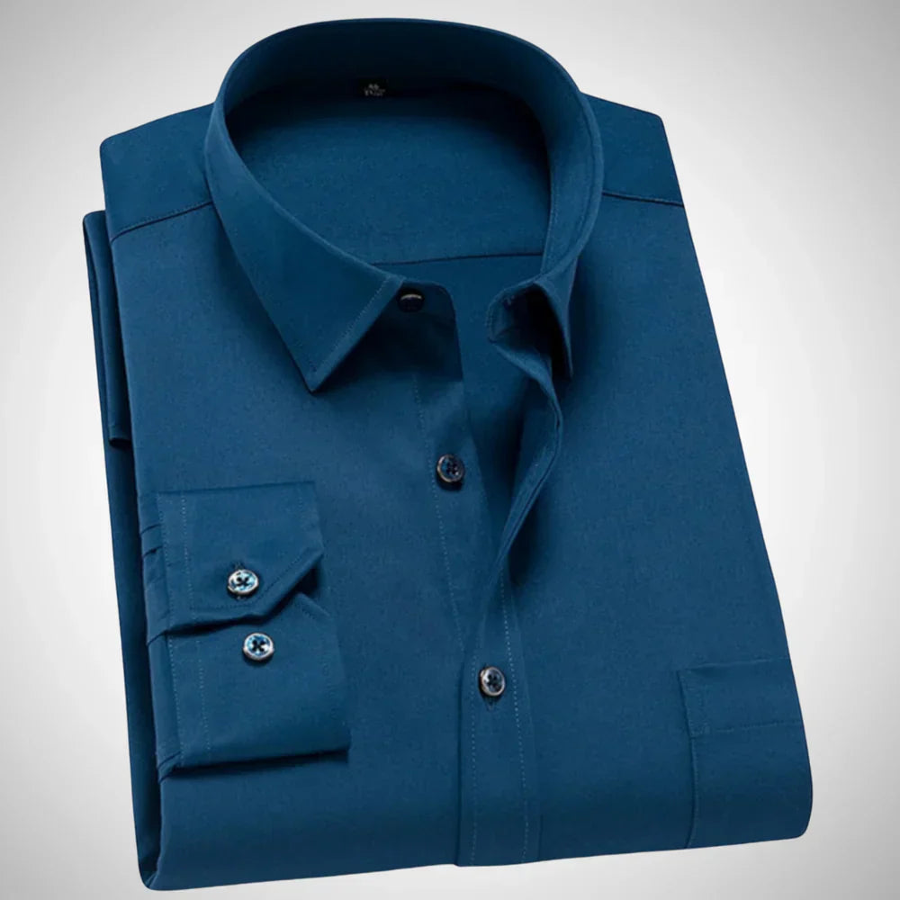 Orlanis | Heren shirt met lange mouwen – Casual katoenen top, comfortabel shirt voor dagelijks gebruik en op reis