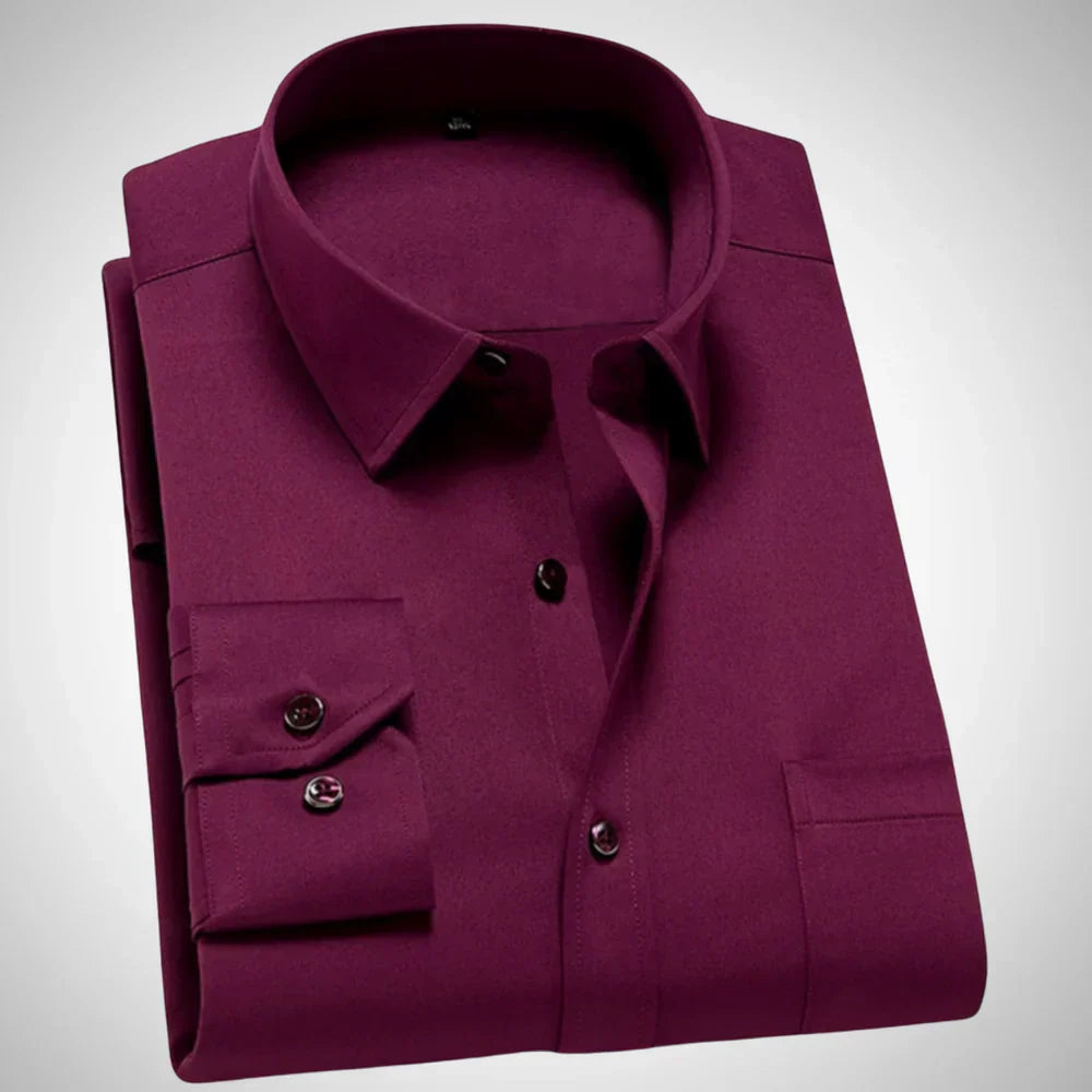 Orlanis | Heren shirt met lange mouwen – Casual katoenen top, comfortabel shirt voor dagelijks gebruik en op reis