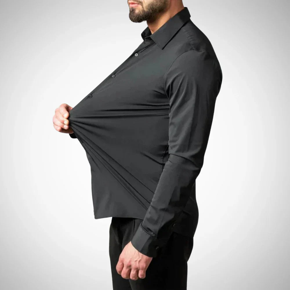 Orlanis | Heren shirt met lange mouwen – Casual katoenen top, comfortabel shirt voor dagelijks gebruik en op reis