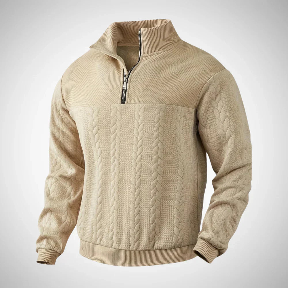Braven | Vintage pullover met ritssluiting voor heren, comfortabele gebreide trui voor casual en dagelijks gebruik